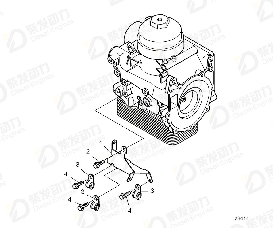 VOLVO Retaining plate 21265635 Drawing